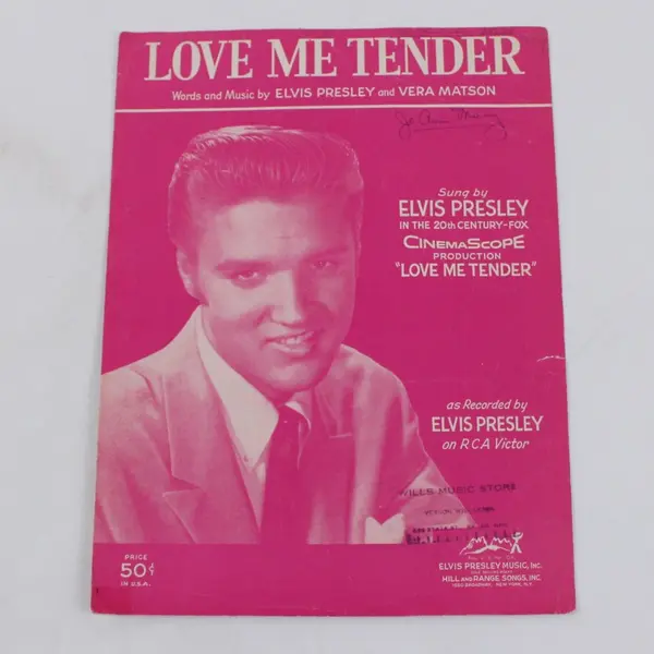 Elvis Presley Love Me Tender Sheet Music Vera Matson Cover