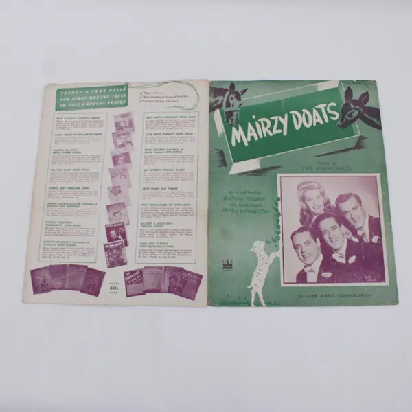 Mairzy Doats Sheet Music Miller Music Milton Drake Al Hoffman Jerry Livingston