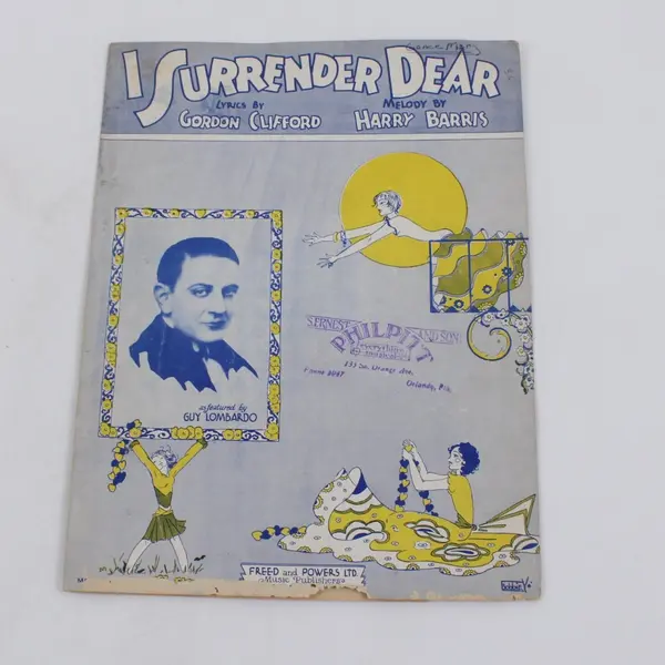Surrender Dear Sheet Music Gordon Clifford Harry Barris Freed & Powers