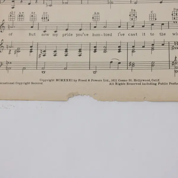 Surrender Dear Sheet Music Gordon Clifford Harry Barris Freed & Powers