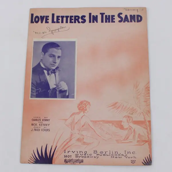 Love Letters in the Sand 1931 Sheet Music Coots Kenny Irving Berlin Inc