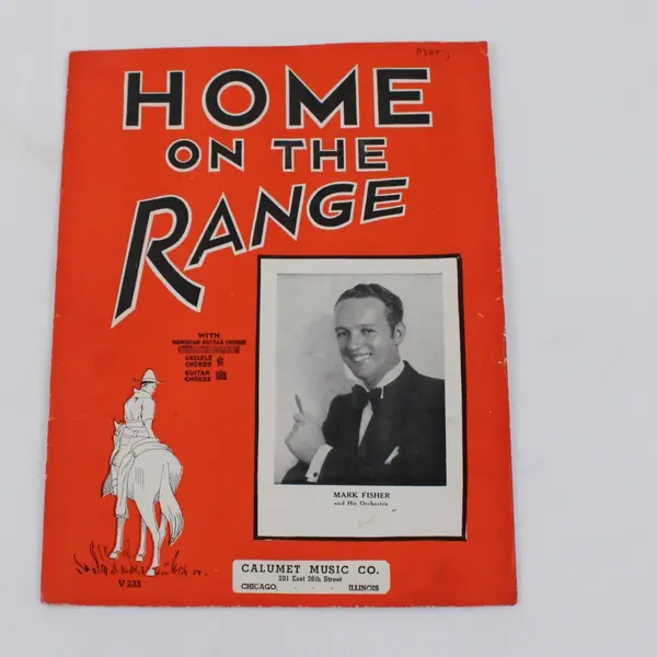 Home on the Range Sheet Music Mark Fisher Hawaiian Guitar Calumet V233