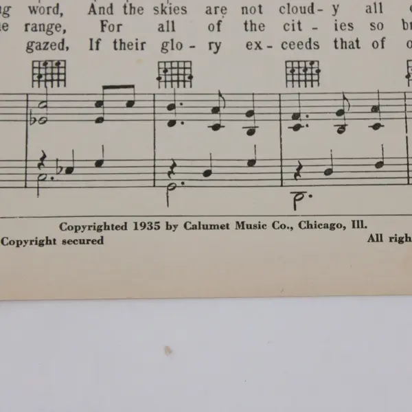 Home on the Range Sheet Music Mark Fisher Hawaiian Guitar Calumet V233
