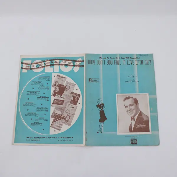 Why Don't You Fall in Love With Me? Sheet Music Harms Al Lewis Mabel Wayne