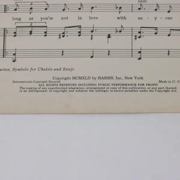 Why Don't You Fall in Love With Me? Sheet Music Harms Al Lewis Mabel Wayne