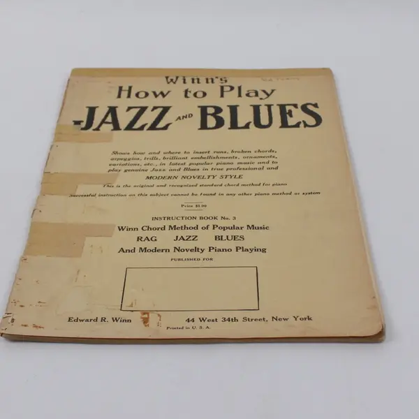 Winn's How to Play Jazz & Blues Piano Instruction Book No. 3 301