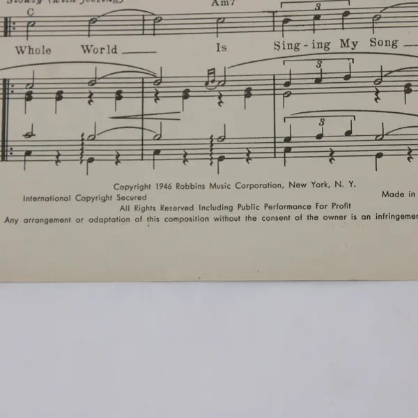 The Whole World Is Singing My Song Sheet Music Les Brown His Orchestra