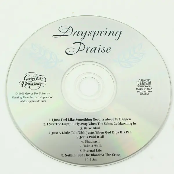 Dayspring Praise George Fox University Christian Music CD
