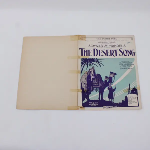 The Desert Song Sheet Music Sigmund Romberg Schwab & Mandel's Harms Witmark