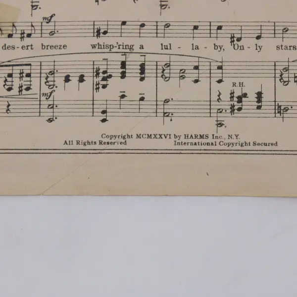 The Desert Song Sheet Music Sigmund Romberg Schwab & Mandel's Harms Witmark
