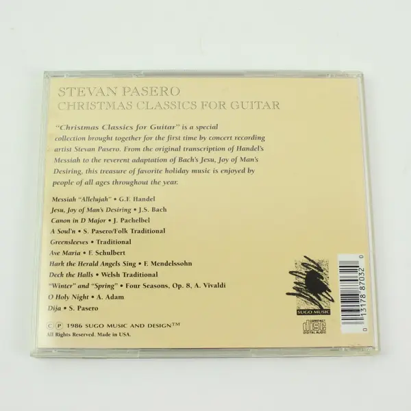 Stevan Pasero Christmas Classics for Guitar CD Sugo Music SR8602