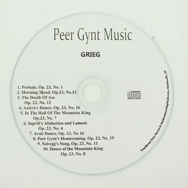 GRIEG Peer Gynt Music CD Pre-Owned