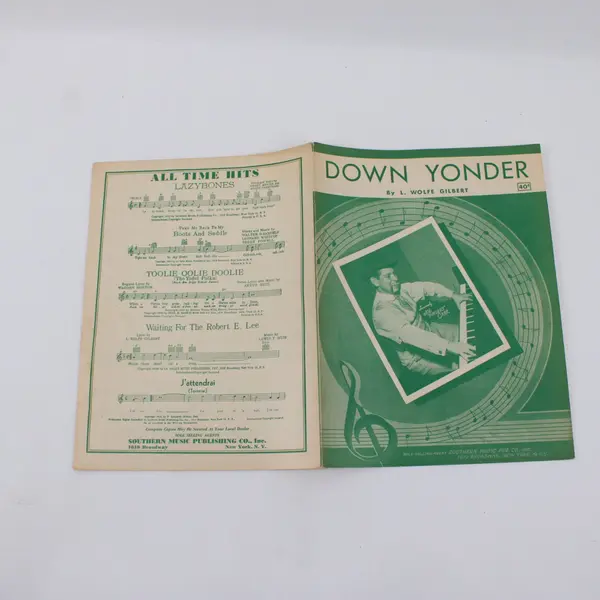 Down Yonder Wolfe Gilbert Sheet Music Piano Vocal Songbook