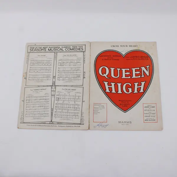 Cross Your Heart Queen High Sheet Music Piano Vocal Harms NY