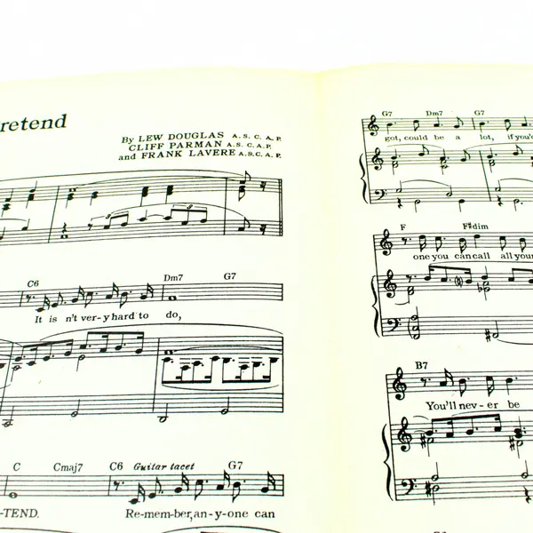 Lew Douglas Pretend Vintage Sheet Music Brandom Music Co. Teal Cover