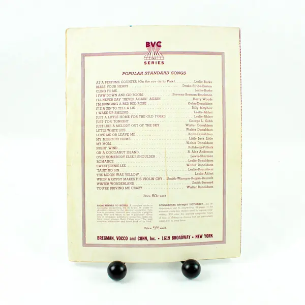 Little Sir Echo Piano Vocal Sheet Music Belwin Vocco Conn Songbook