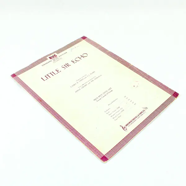 Little Sir Echo Piano Vocal Sheet Music Belwin Vocco Conn Songbook