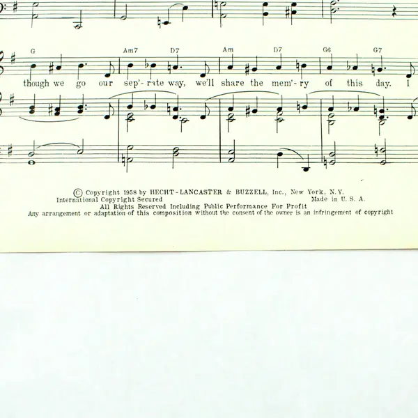 McGuire Sisters May You Always Sheet Music Vocal Piano