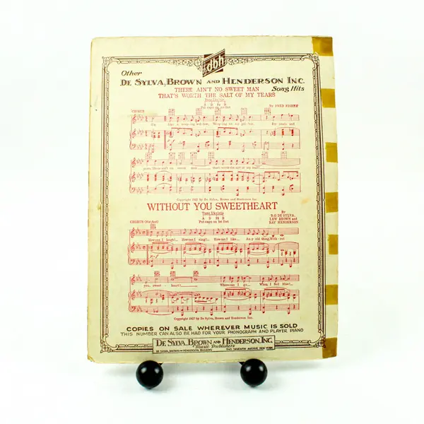 1928 Together Vintage Sheet Music B.G. DeSylva Lew Brown Ray Henderson