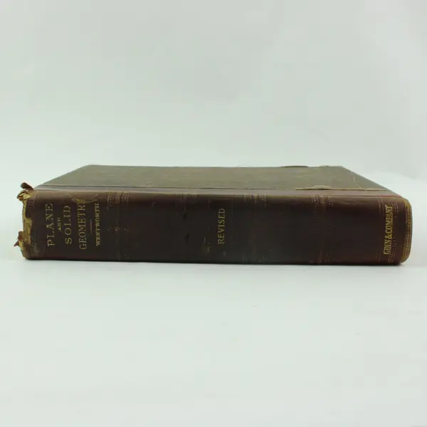 Vintage G. A. Wentworth Plane and Solid Geometry Textbook Ginn & Co.