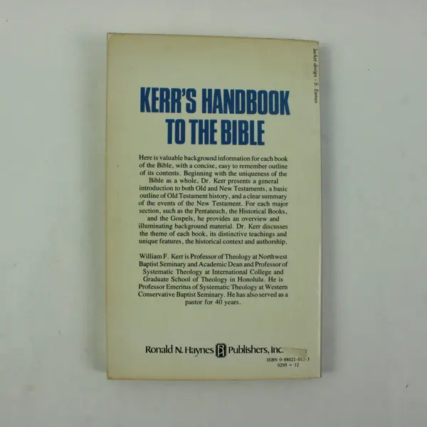 Kerr's Handbook to the Bible by William F. Kerr Reference Book