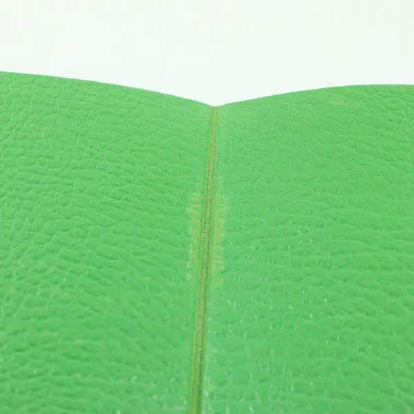 Faux Leather Green Folding Mahjong Card Folio with Lotus Blossom