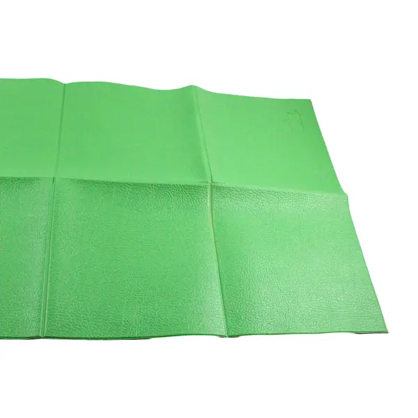 Faux Leather Green Folding Mahjong Card Folio with Lotus Blossom