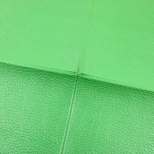 Faux Leather Green Folding Mahjong Card Folio with Lotus Blossom