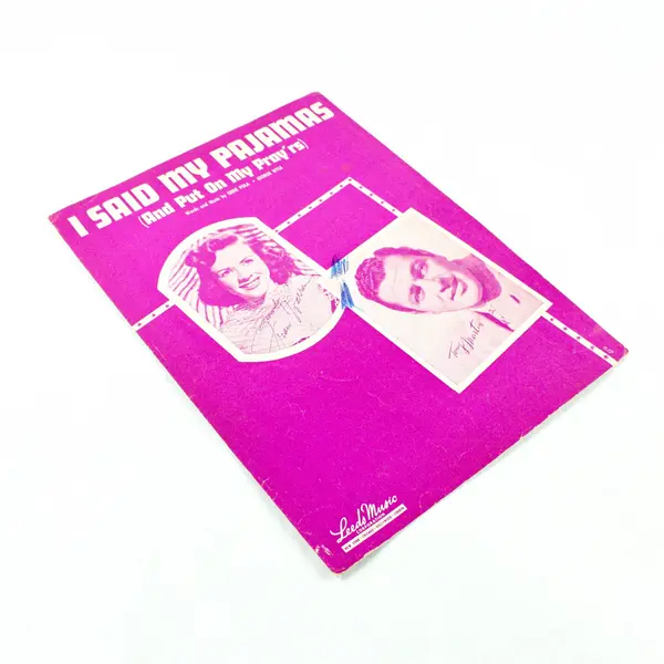 I Said My Pajamas Tony Martin Vintage Sheet Music Piano Vocal