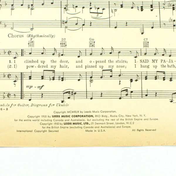 I Said My Pajamas Tony Martin Vintage Sheet Music Piano Vocal
