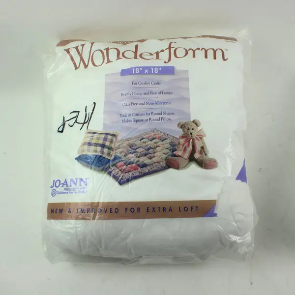 Lot of 2 Wonderform 18x18 White Polyester Throw Pillow Inserts