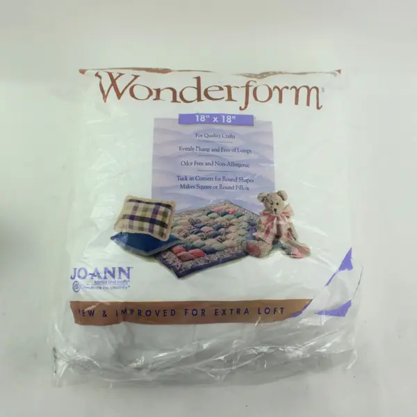 Lot of 2 Wonderform 18x18 White Polyester Throw Pillow Inserts