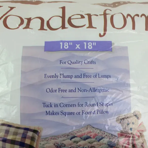 Lot of 2 Wonderform 18x18 White Polyester Throw Pillow Inserts