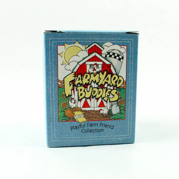 Clover Hittin' the Hay Farmyard Buddies Figurine Midwest of Cannon Falls Box