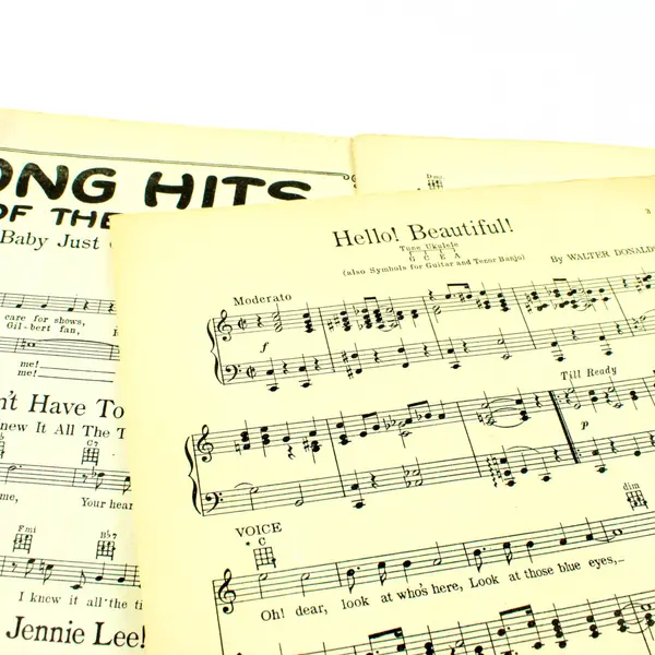 Maurice Chevalier Hello Beautiful Walter Donaldson Vintage Sheet Music