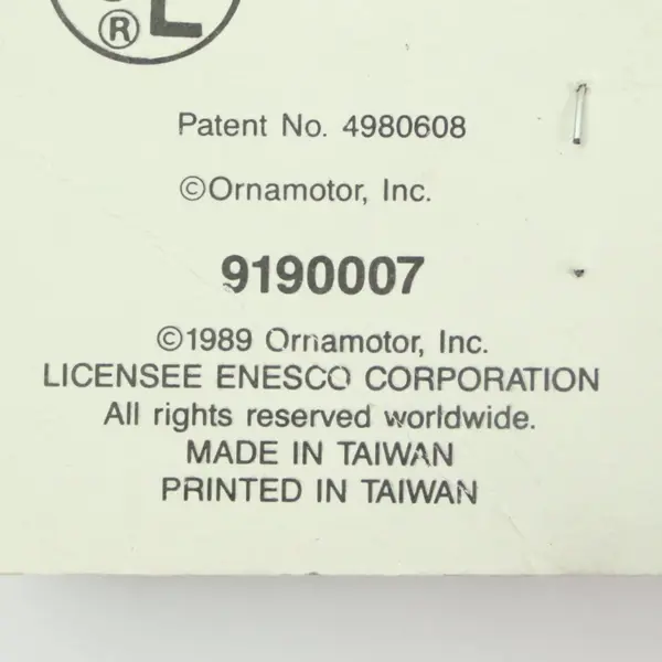 Enesco Ornamotor Moving Ornament Motor 9190007 1989