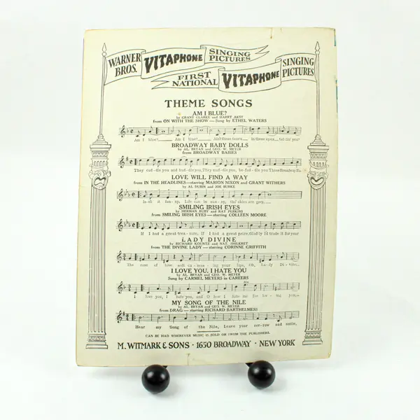 1929 My Song of the Nile Sheet Music Richard Barthelmess Drag