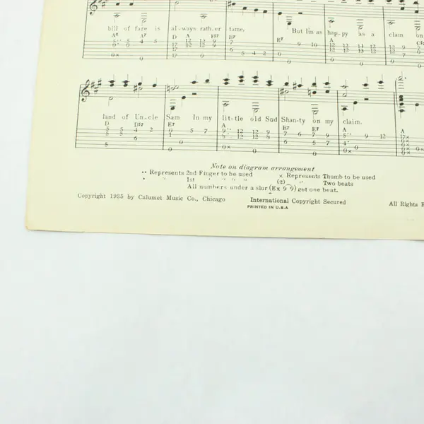 1935 Little Old Shanty on the Claim Sheet Music Ken Houchins Yodeling
