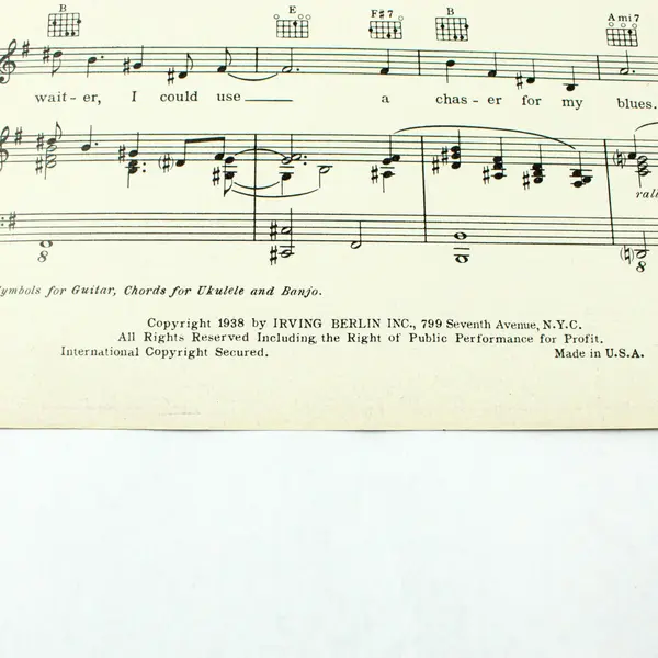 Music, Maestro, Please! Irving Berlin Vintage Sheet Music