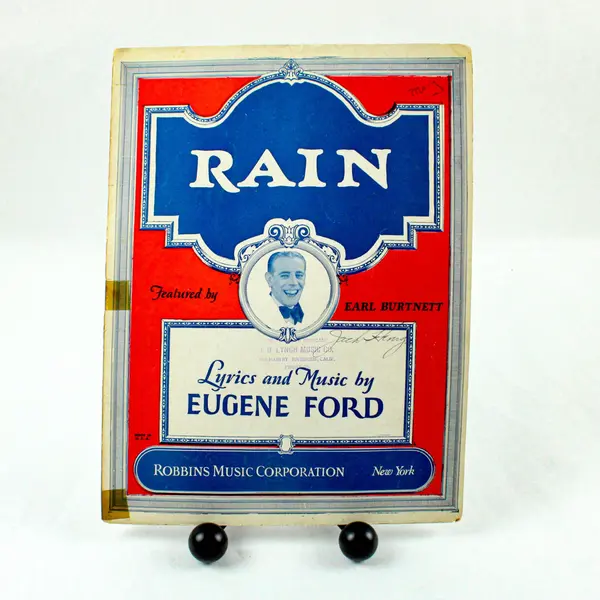Vintage 1927 Rain Sheet Music Eugene Ford Earl Burtnett Robbins Music