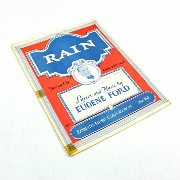 Vintage 1927 Rain Sheet Music Eugene Ford Earl Burtnett Robbins Music