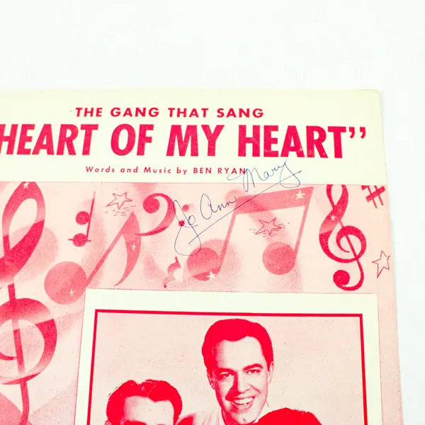 1946 The Gang That Sang Heart of My Heart Sheet Music Four Aces Ben Ryan