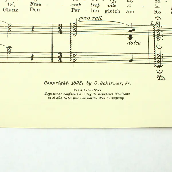 The Rosary Ethelbert Nevin Vocal Sheet Music Boston Music Company