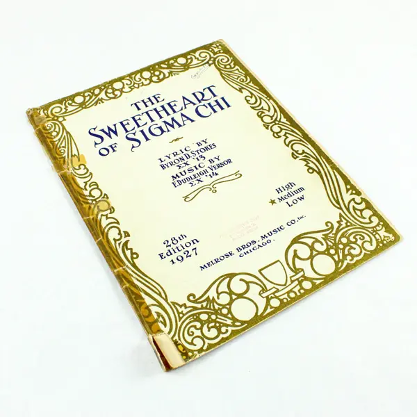 The Sweetheart of Sigma Chi 1927 Sheet Music 28th Edition