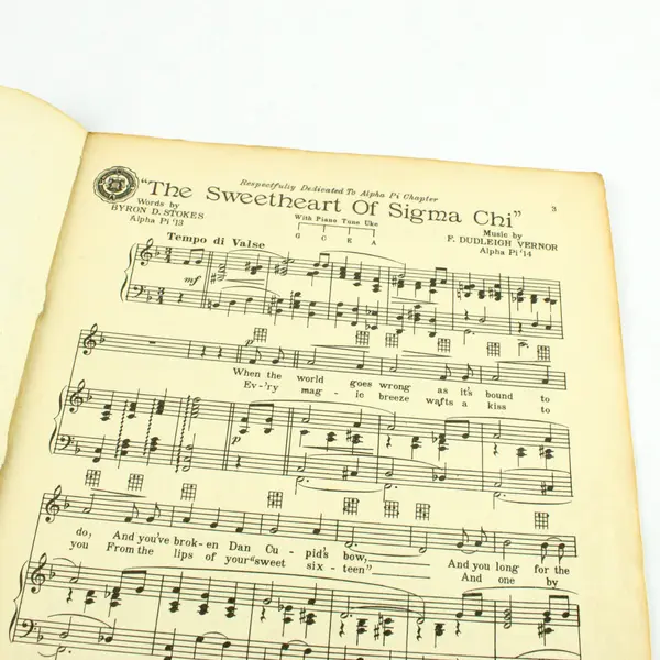 The Sweetheart of Sigma Chi 1927 Sheet Music 28th Edition