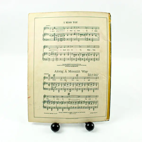 Kiss Me and Then Say Goodnight Vintage Sheet Music Gene Johnston Herb Wiedoft