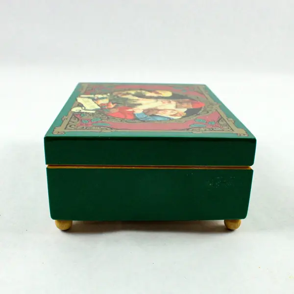 Enesco Carol of the Bells Wooden Music Box Jewelry Box Santa Children