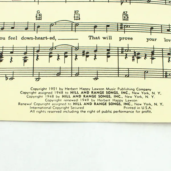 Any Time Sheet Music Herbert Happy Lawson Eddy Arnold Eddie Fisher RCA Victor