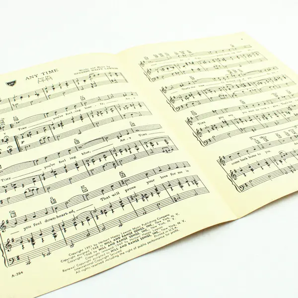 Any Time Sheet Music Herbert Happy Lawson Eddy Arnold Eddie Fisher RCA Victor