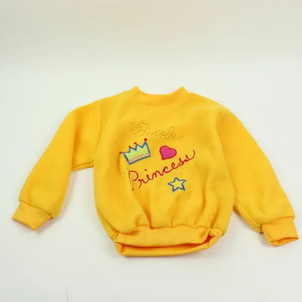 Miss Lana Punk Princess Girls Yellow Fleece Sweatshirt 3T